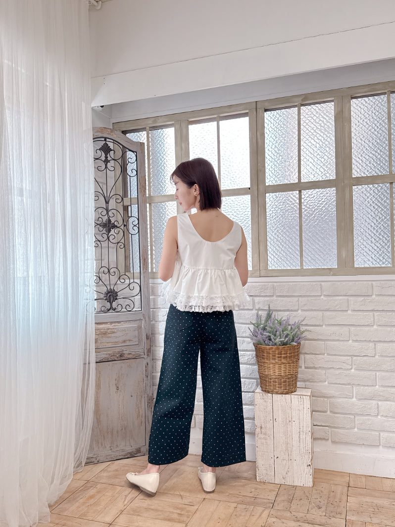 Dot Denim Pants