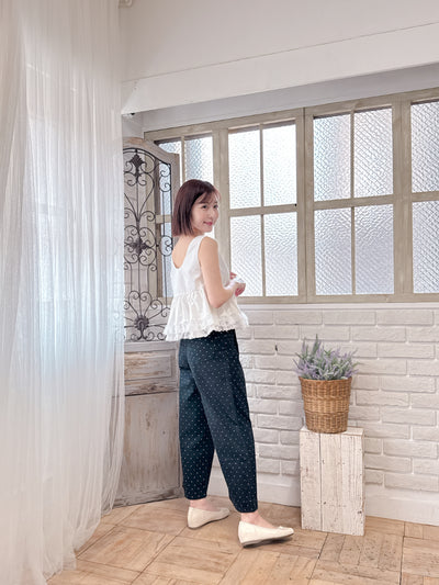 Dot Denim Pants