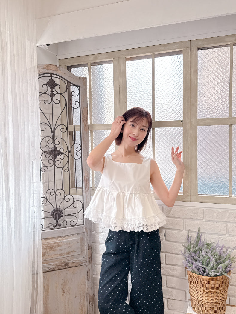 Frill Crop Blouse