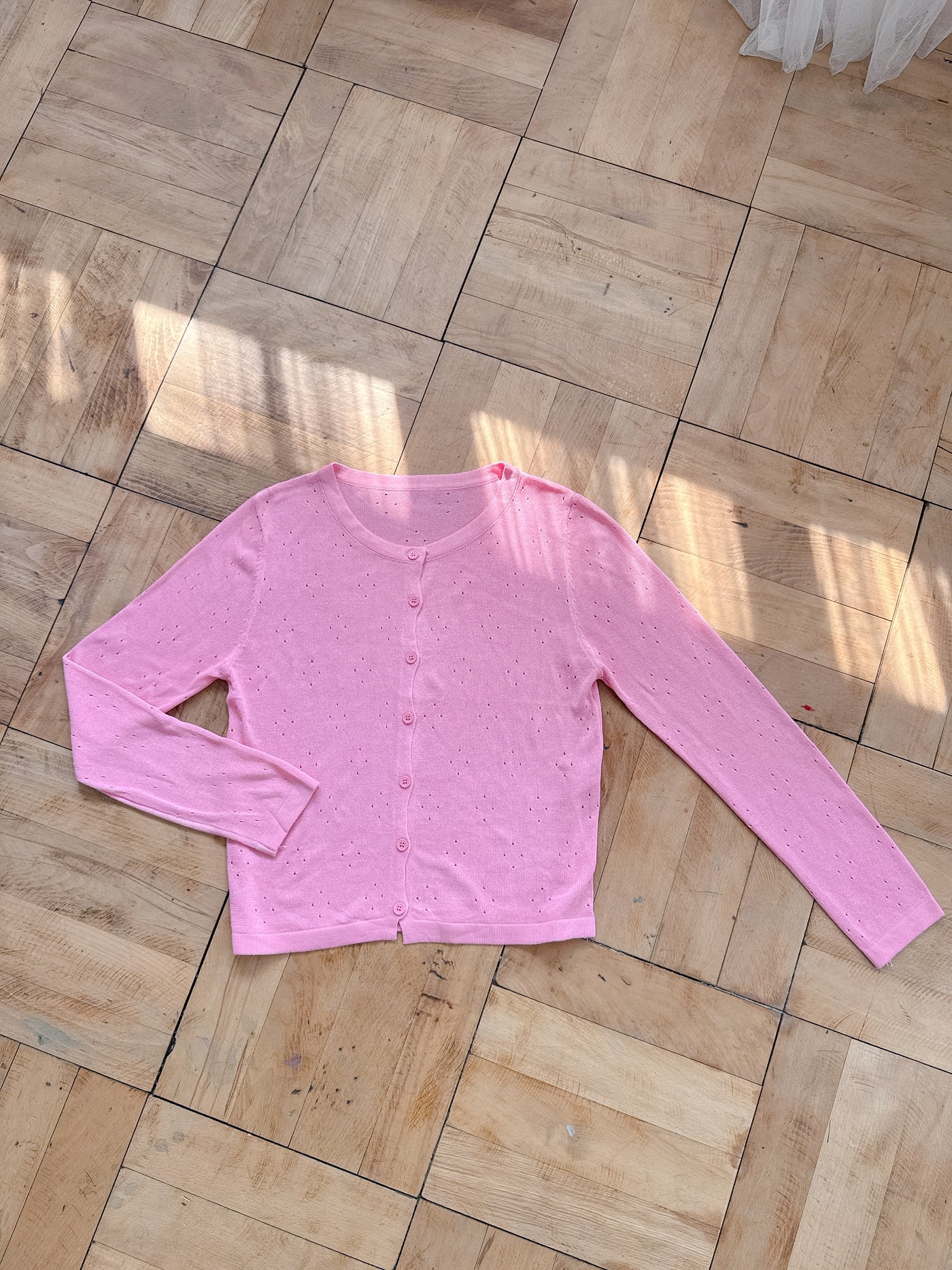 Sheer Eyelet Cardigan